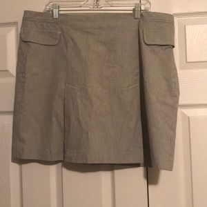Loft lined seersucker pattern skirt
